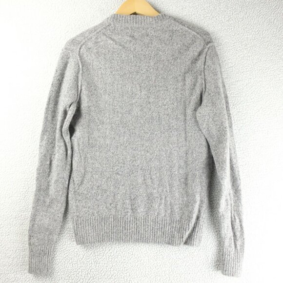 Black Brown 1826 Sweater Womens Small Heathered Gray Lambswool Blend Crew - Picture 4 of 8